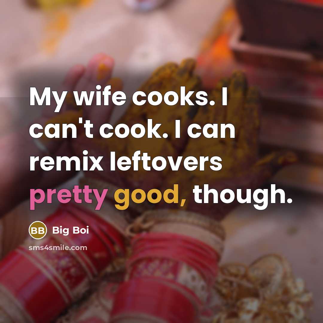 “My wife cooks. I can't cook. I can remix leftovers…” quote by Big Boi