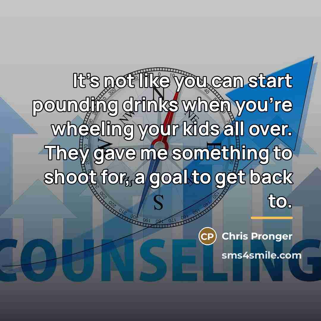 “It's not like you can start pounding drinks when you're…” quote by Chris Pronger