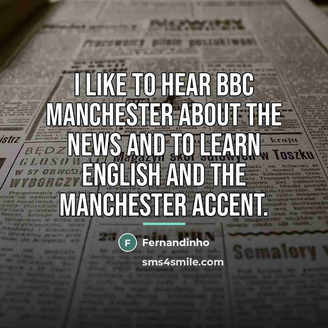 “I like to hear BBC Manchester about the news and…” quote by Fernandinho