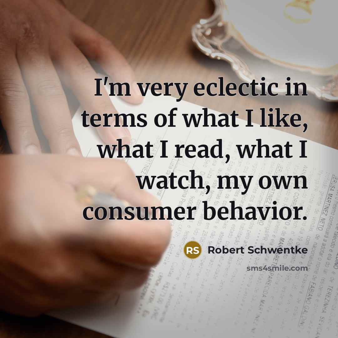 “I'm very eclectic in terms of what I like, what…” quote by Robert Schwentke