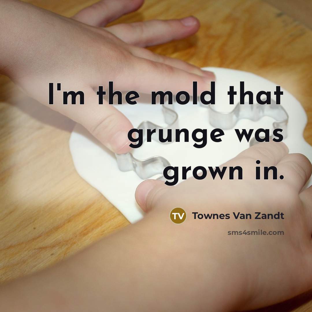 “I'm the mold that grunge was grown in.…” quote by Townes Van Zandt