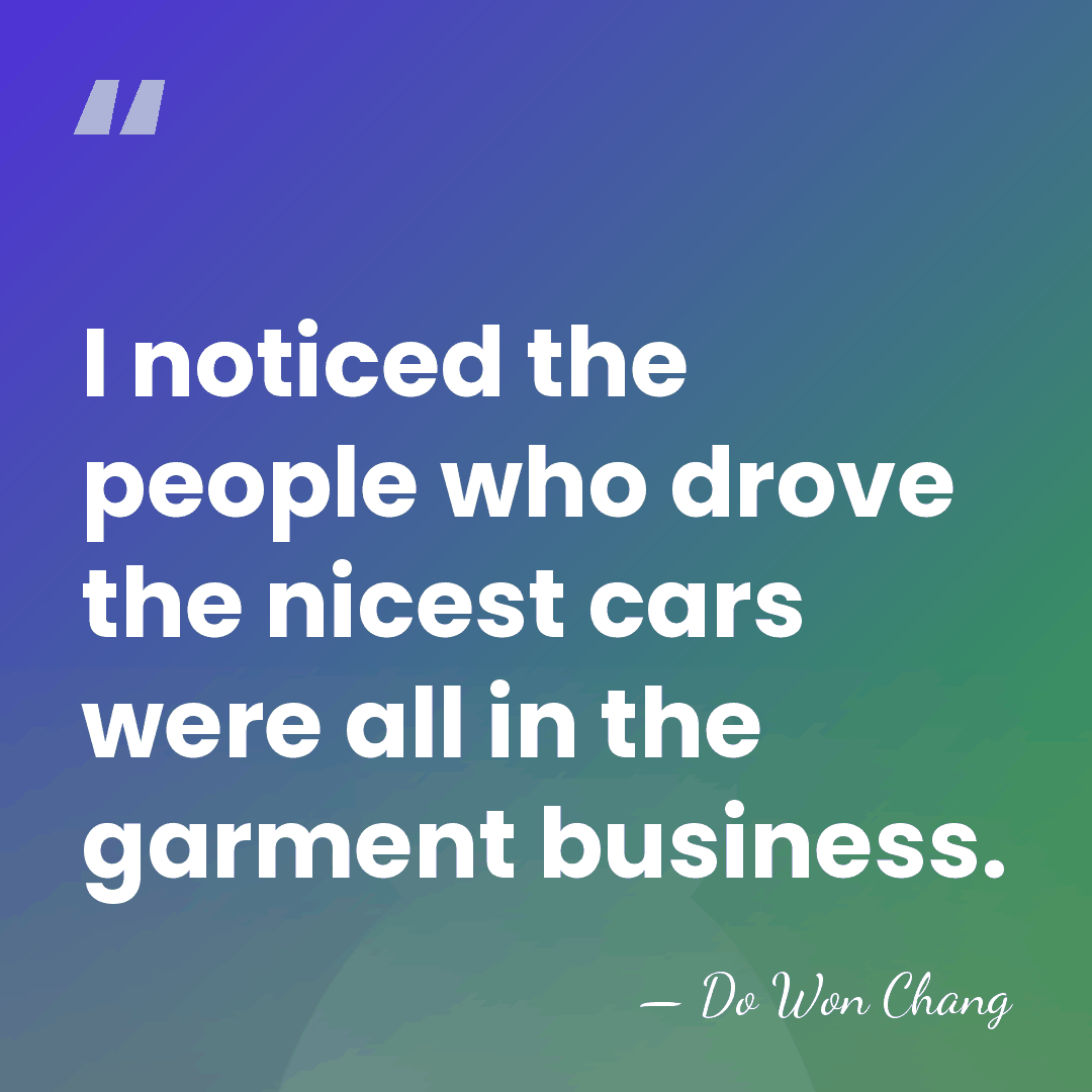 I noticed the people who drove the nicest cars were all in&hellip; - Do Won Chang