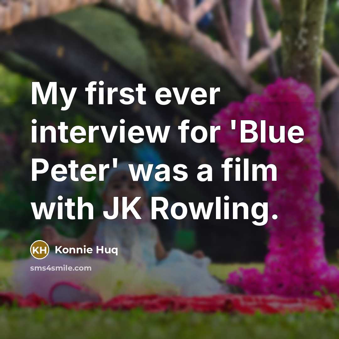 “My first ever interview for 'Blue Peter' was a film…” quote by Konnie Huq