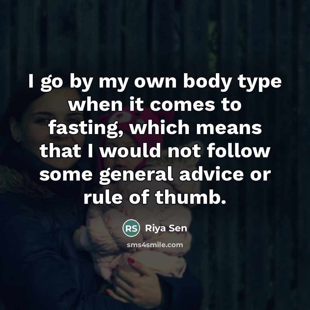 “I go by my own body type when it comes…” quote by Riya Sen
