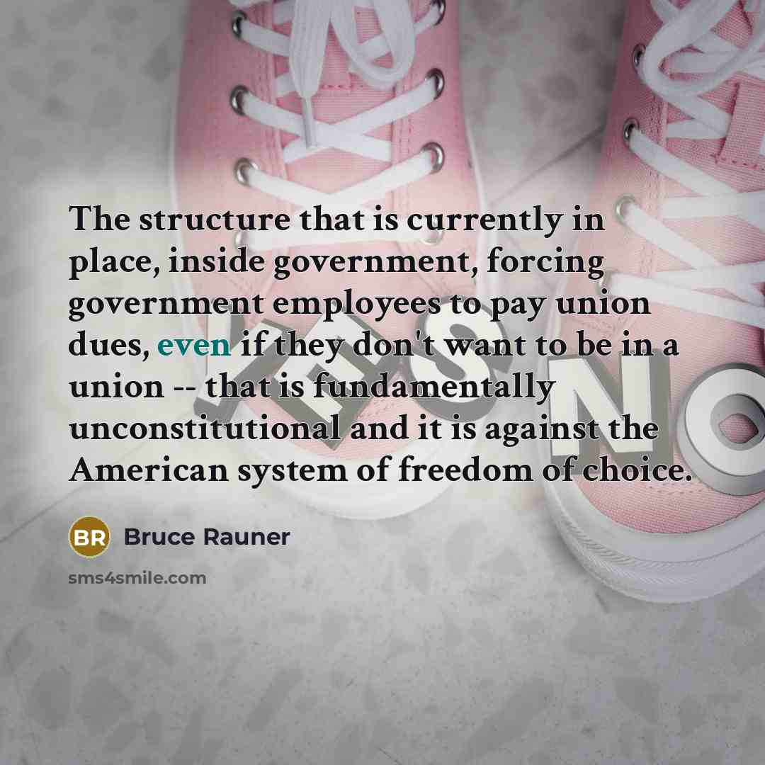 “The structure that is currently in place, inside government, forcing…” quote by Bruce Rauner