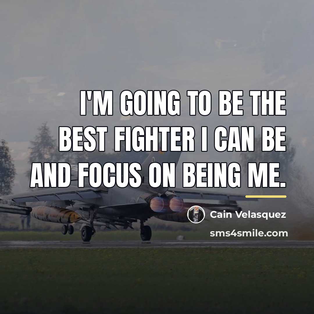 “I'm going to be the best fighter I can be…” quote by Cain Velasquez