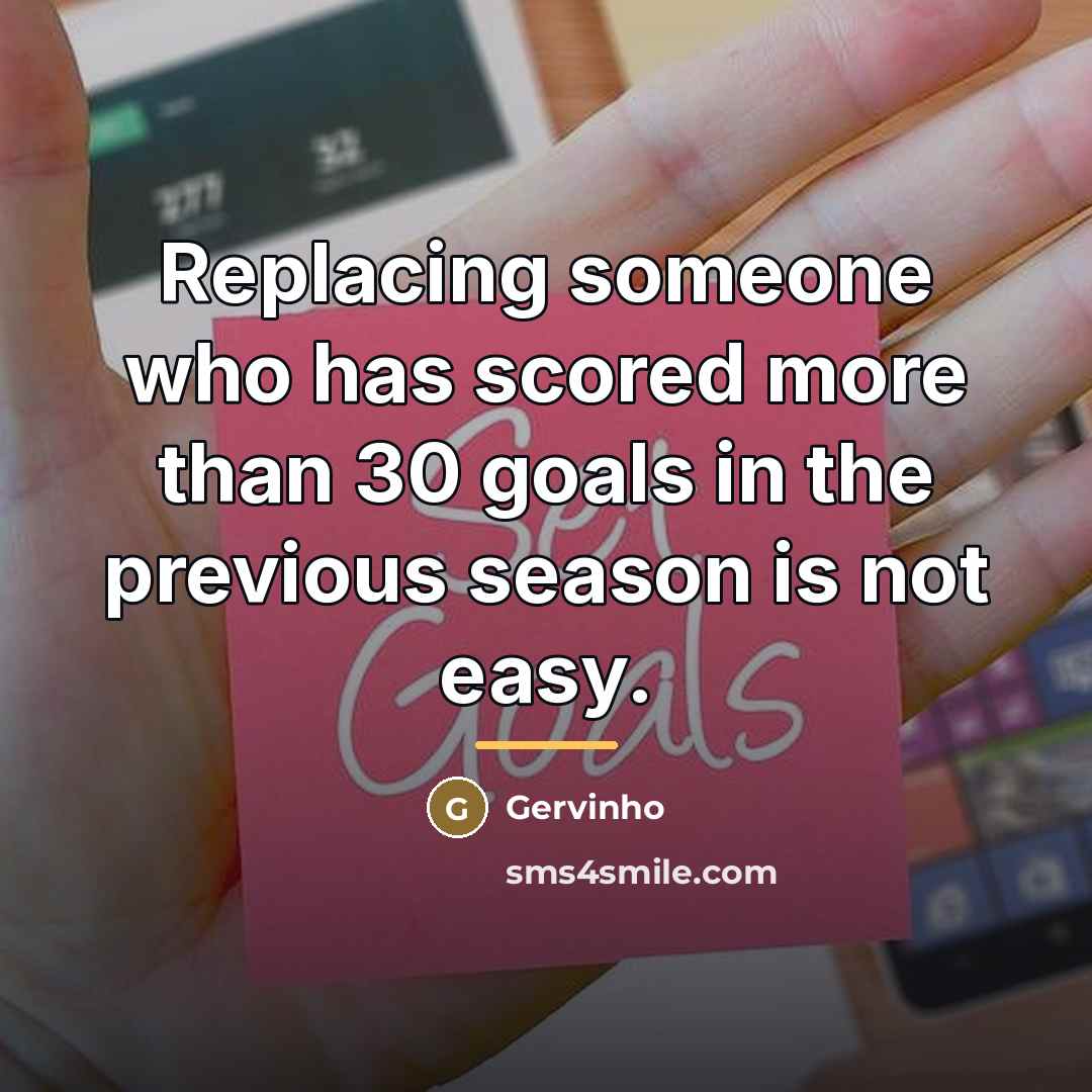“Replacing someone who has scored more than 30 goals in…” quote by Gervinho