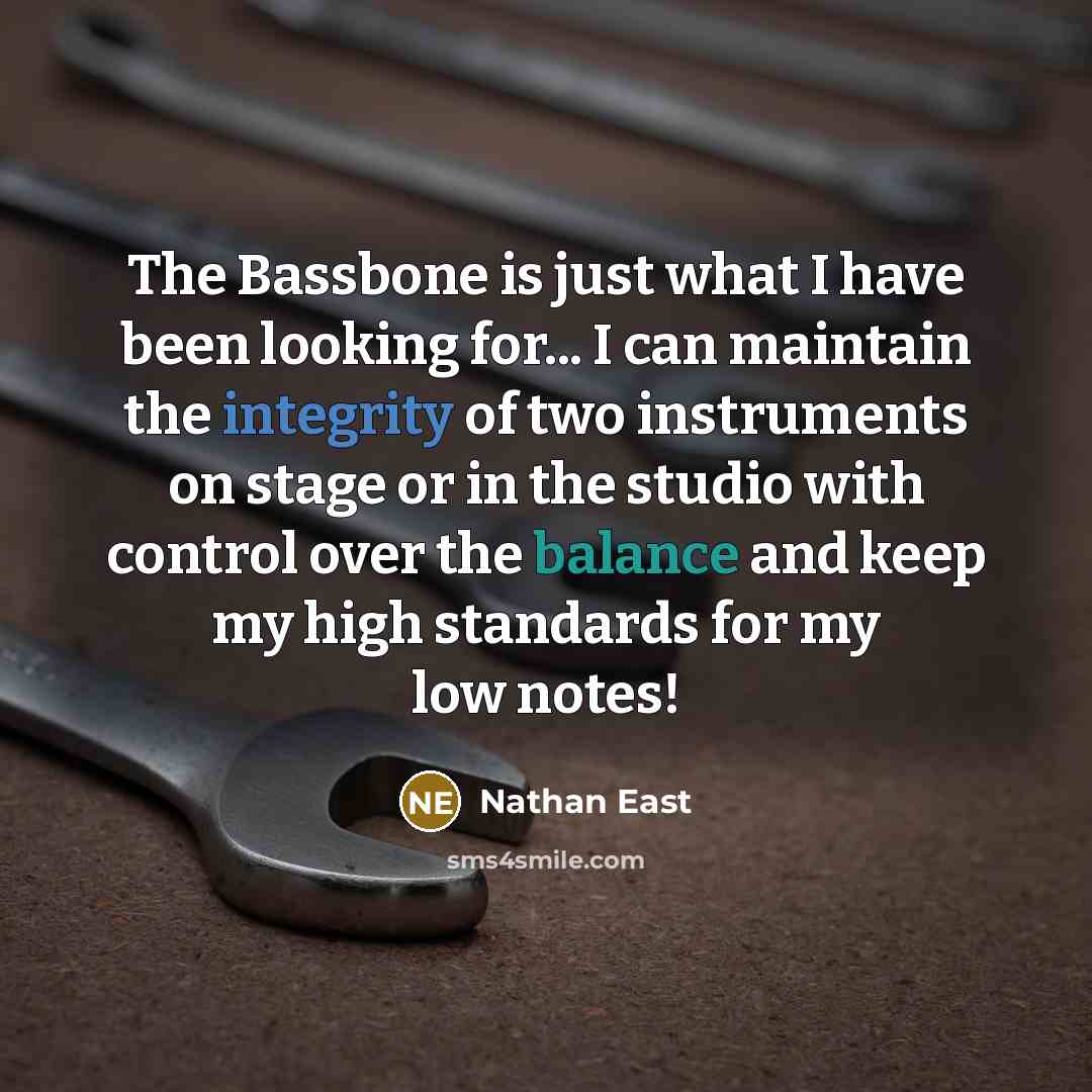 “The Bassbone is just what I have been looking for...…” quote by Nathan East