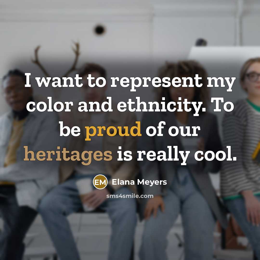 “I want to represent my color and ethnicity. To be…” quote by Elana Meyers