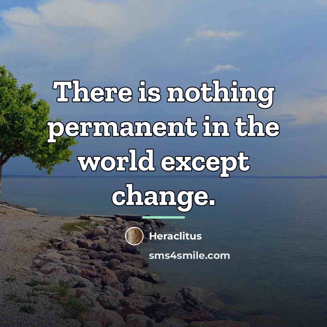 “There is nothing permanent in the world except change.…” quote by Heraclitus