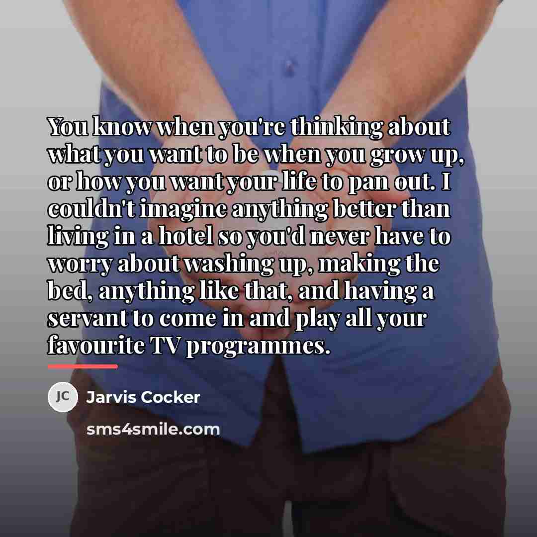 “You know when you're thinking about what you want to…” quote by Jarvis Cocker