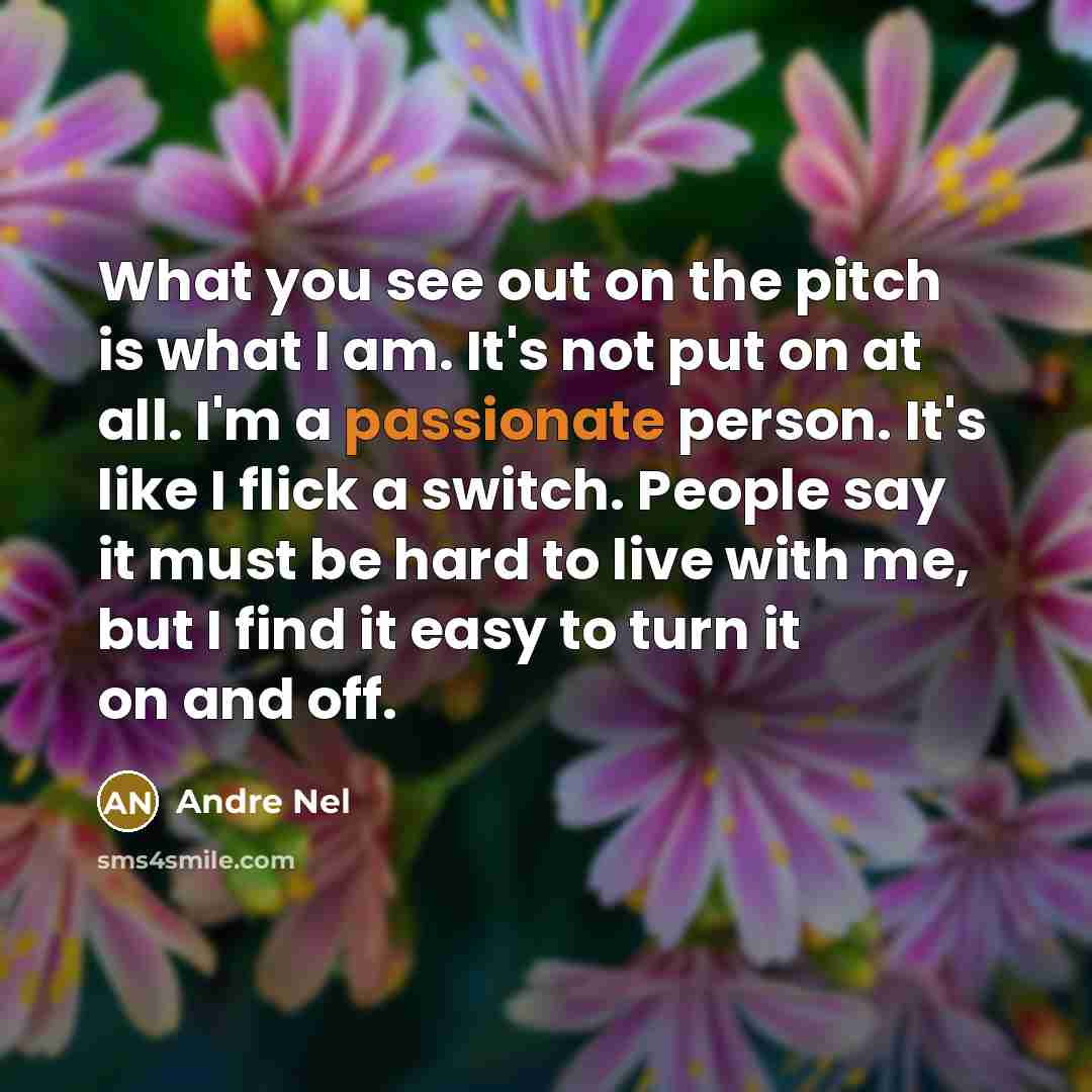 “What you see out on the pitch is what I…” quote by Andre Nel