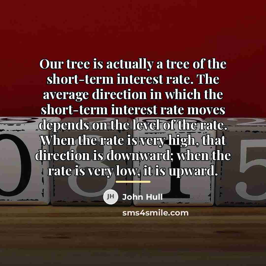 “Our tree is actually a tree of the short-term interest…” quote by John Hull