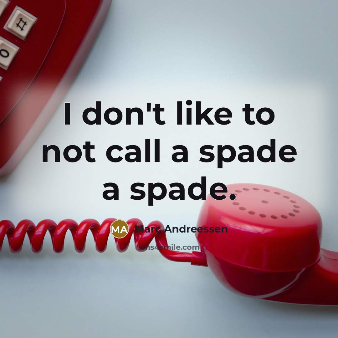 “I don't like to not call a spade a spade.…” quote by Marc Andreessen