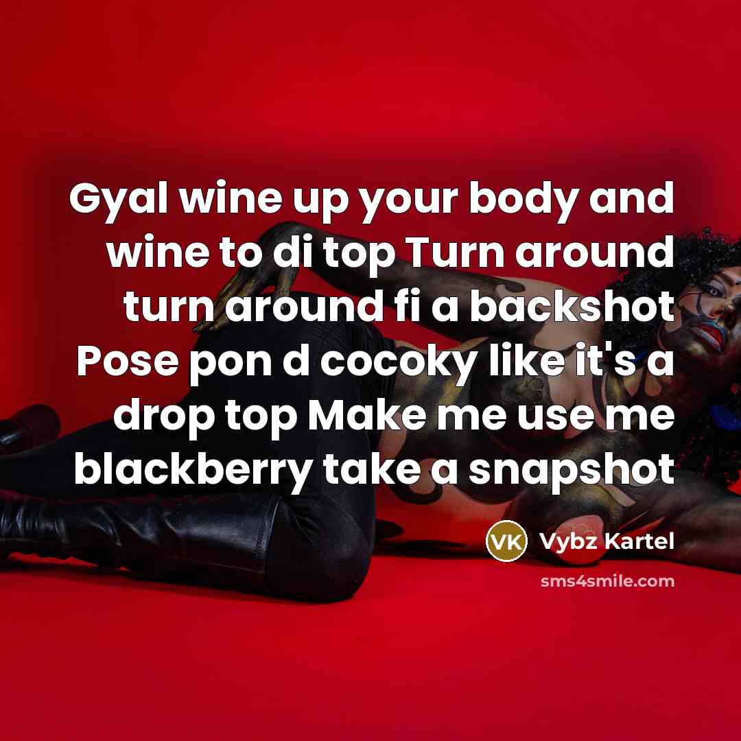 “Gyal wine up your body and wine to di top…” quote by Vybz Kartel