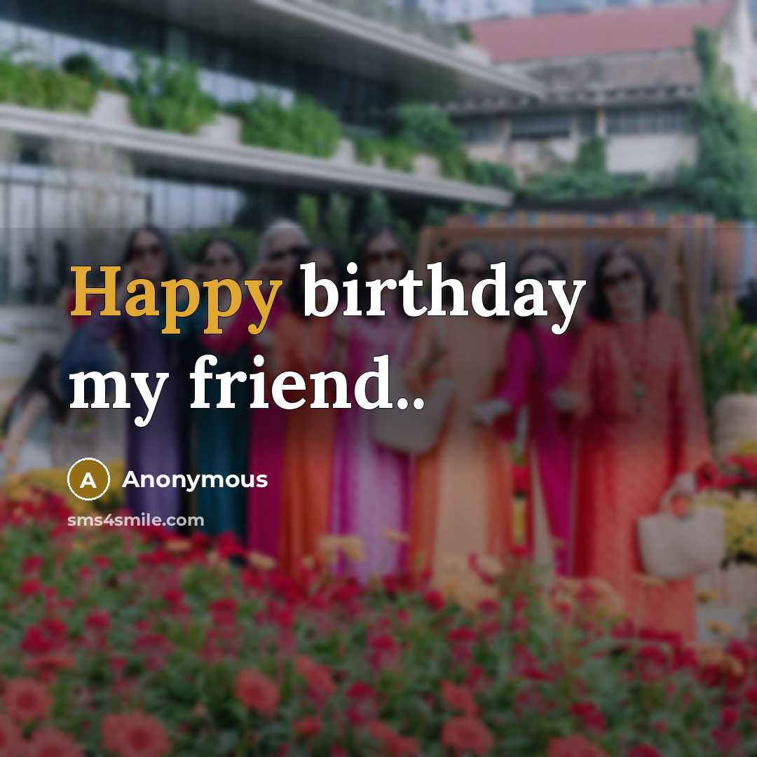 “Happy birthday my friend..…” quote by Anonymous
