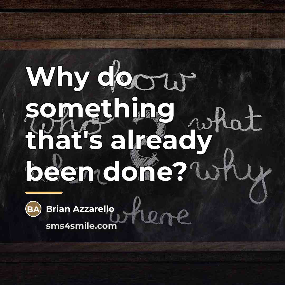 “Why do something that's already been done?…” quote by Brian Azzarello