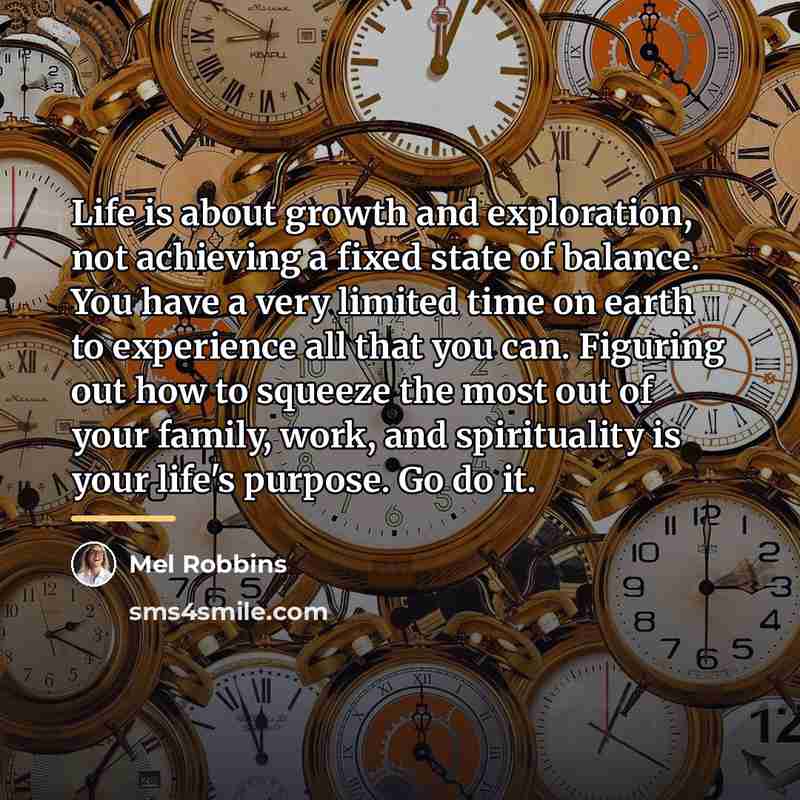 “Life is about growth and exploration, not achieving a fixed…” quote by Mel Robbins