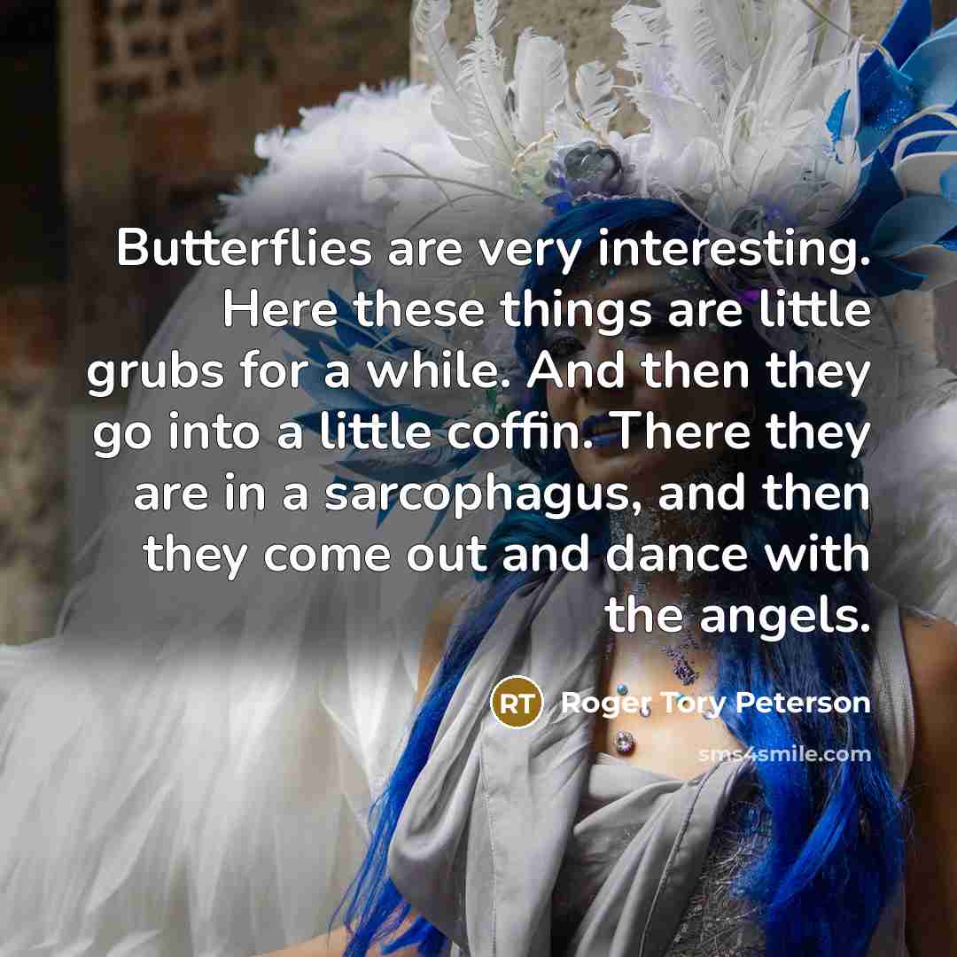 “Butterflies are very interesting. Here these things are little grubs…” quote by Roger Tory Peterson