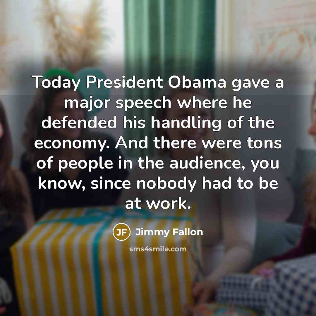 “Today President Obama gave a major speech where he defended…” quote by Jimmy Fallon