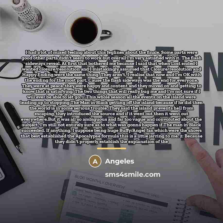 “I had a lot of mixed feeling about this feglines…” quote by Angeles