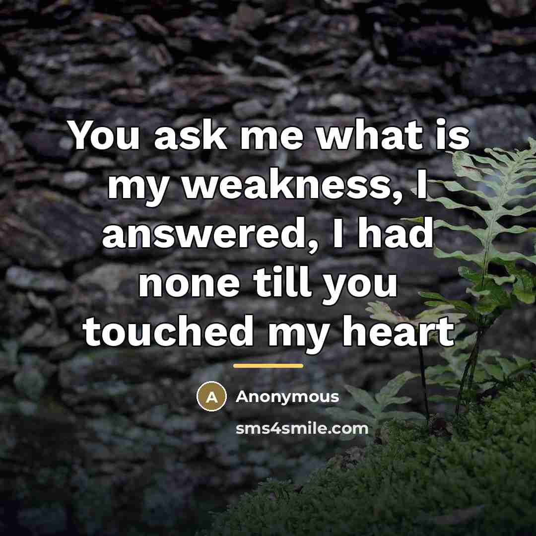 “You ask me what is my weakness, I answered, I…” quote by Anonymous