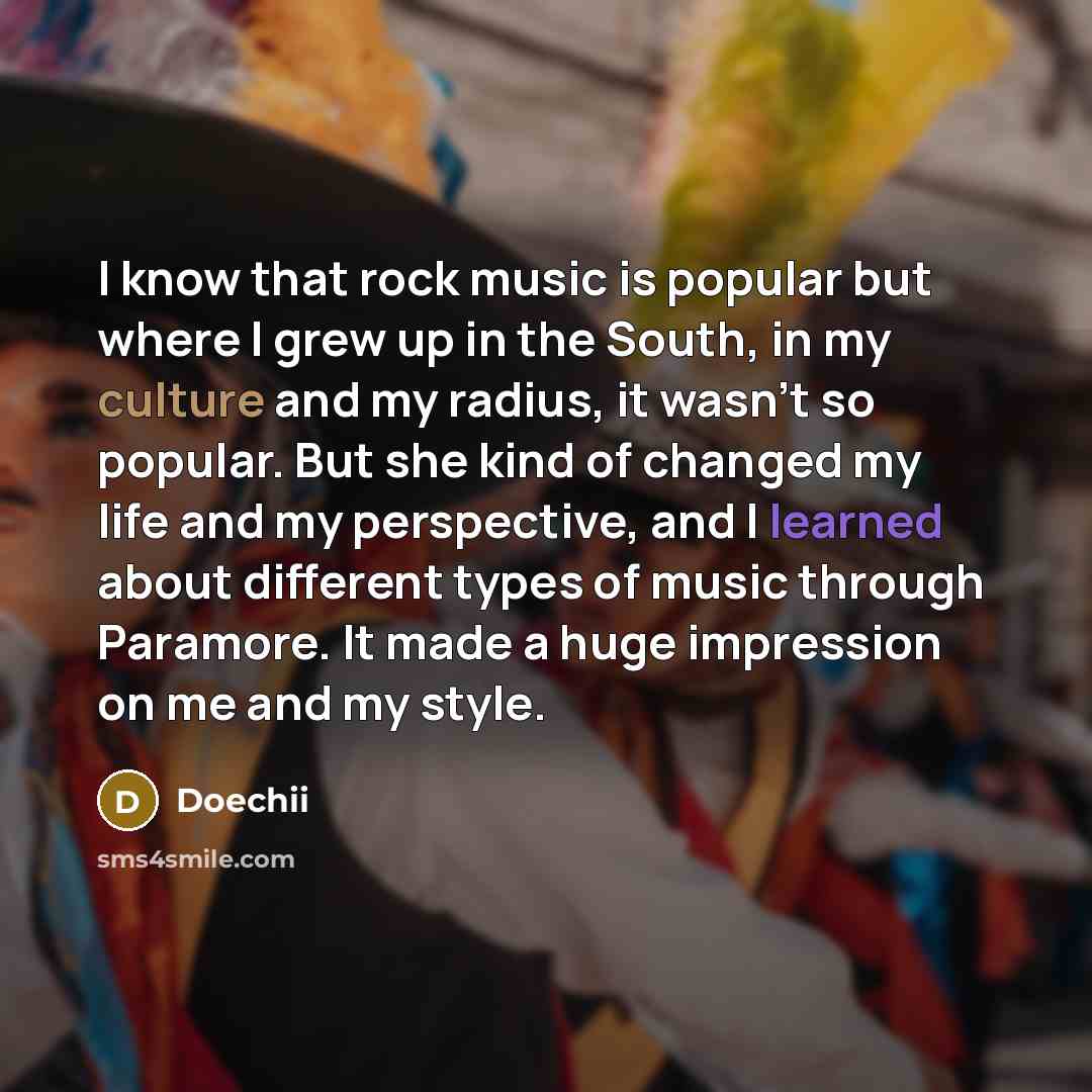“I know that rock music is popular but where I…” quote by Doechii