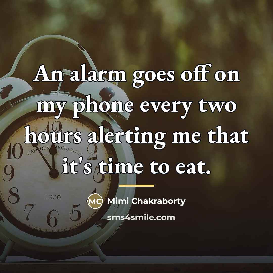 “An alarm goes off on my phone every two hours…” quote by Mimi Chakraborty