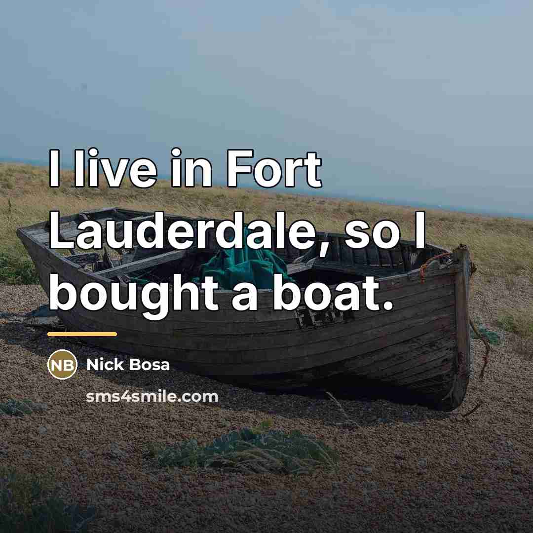“I live in Fort Lauderdale, so I bought a boat.…” quote by Nick Bosa