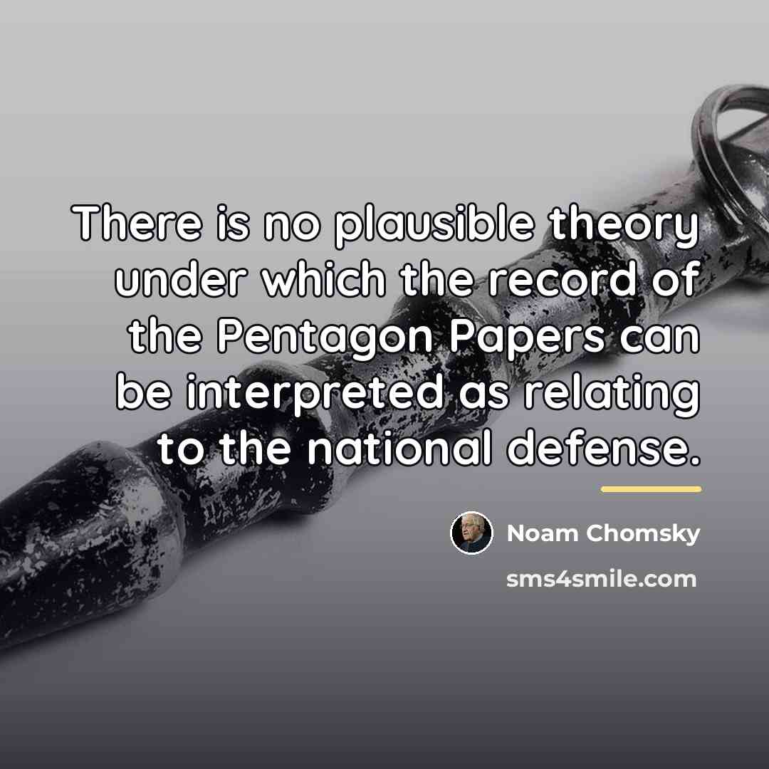 “There is no plausible theory under which the record of…” quote by Noam Chomsky