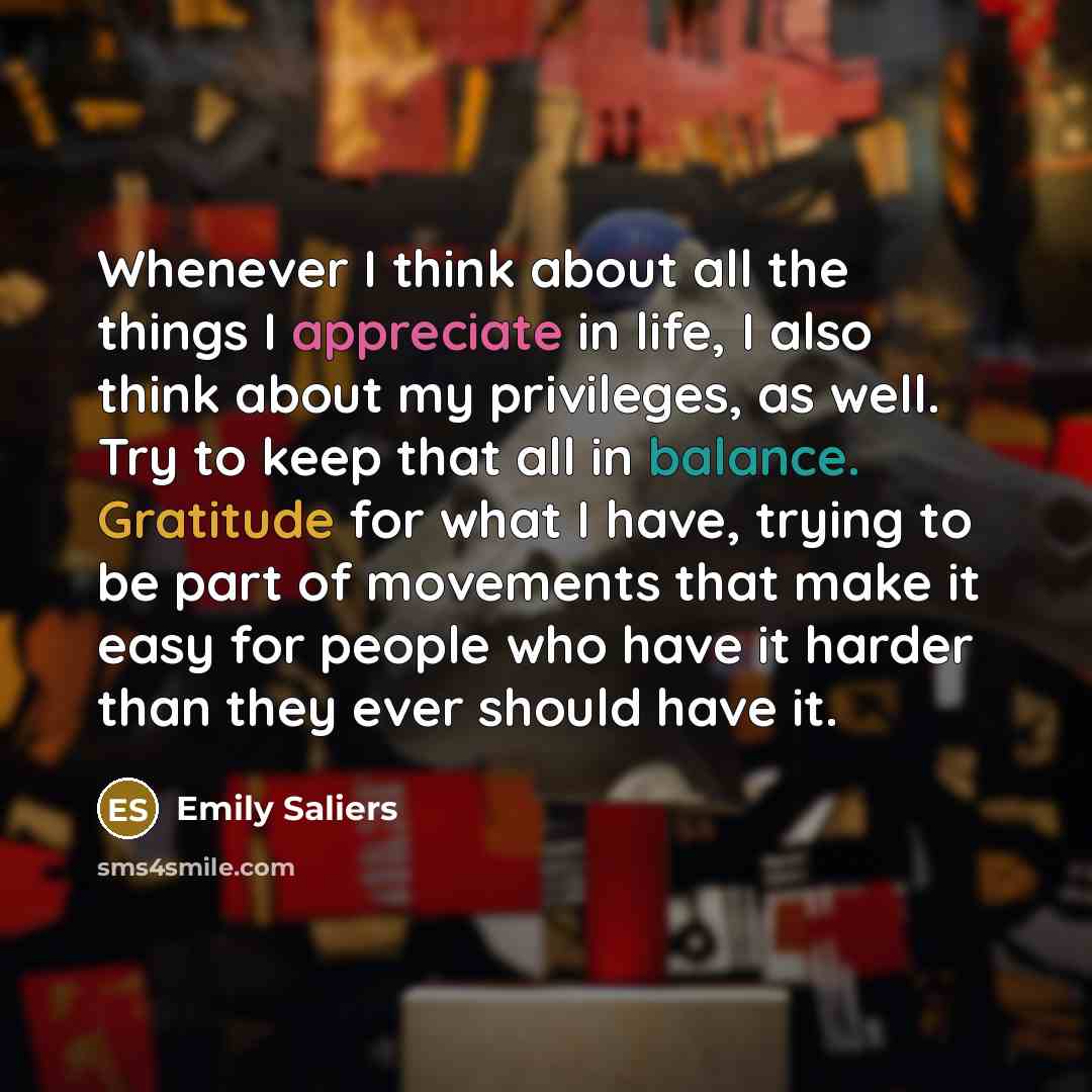 “Whenever I think about all the things I appreciate in…” quote by Emily Saliers