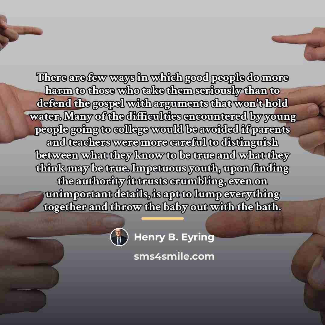 “There are few ways in which good people do more…” quote by Henry B. Eyring