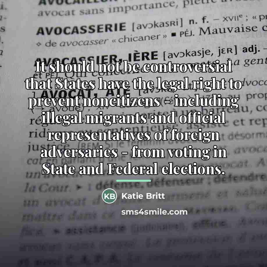 “It should not be controversial that States have the legal…” quote by Katie Britt