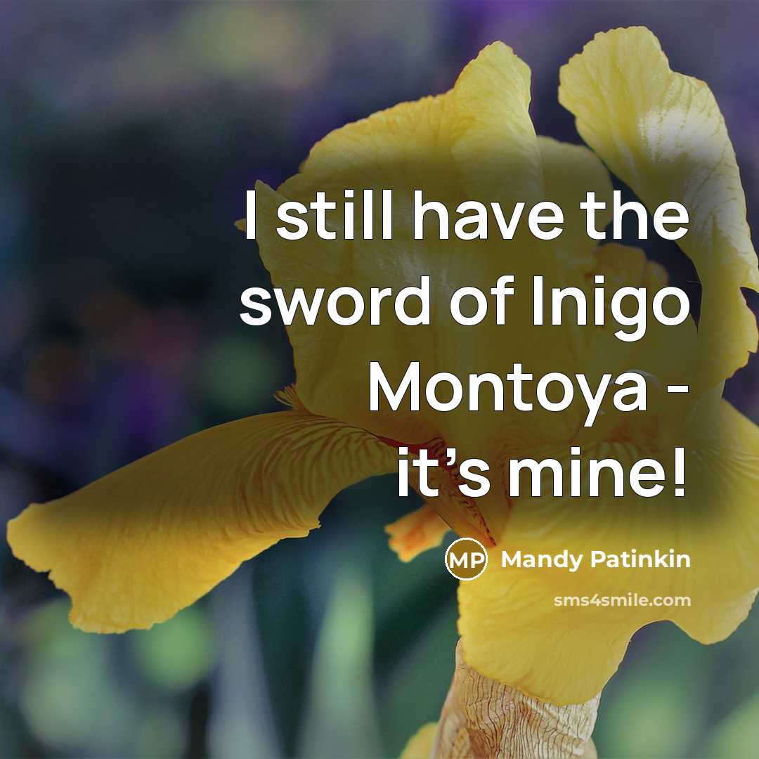 “I still have the sword of Inigo Montoya - it's…” quote by Mandy Patinkin