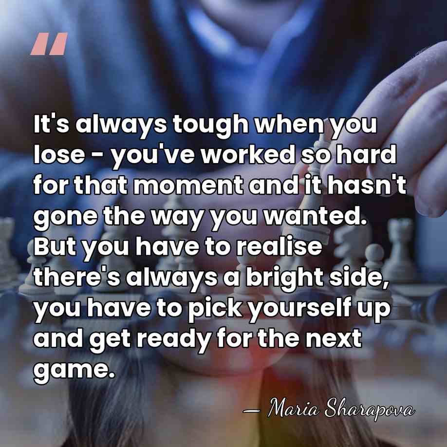 It's always tough when you lose - you've worked so hard for&hellip; - Maria Sharapova