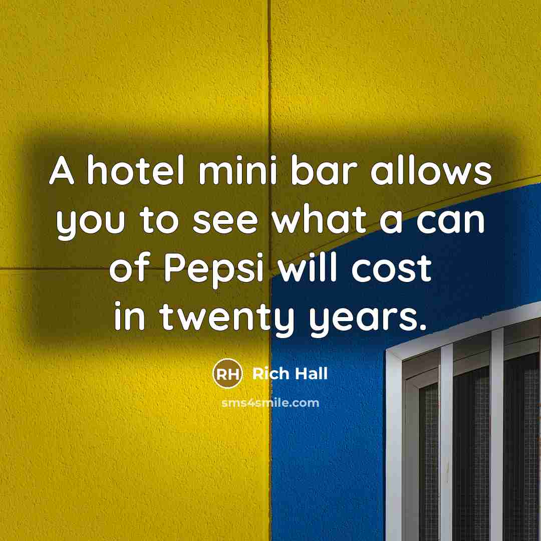 “A hotel mini bar allows you to see what a…” quote by Rich Hall