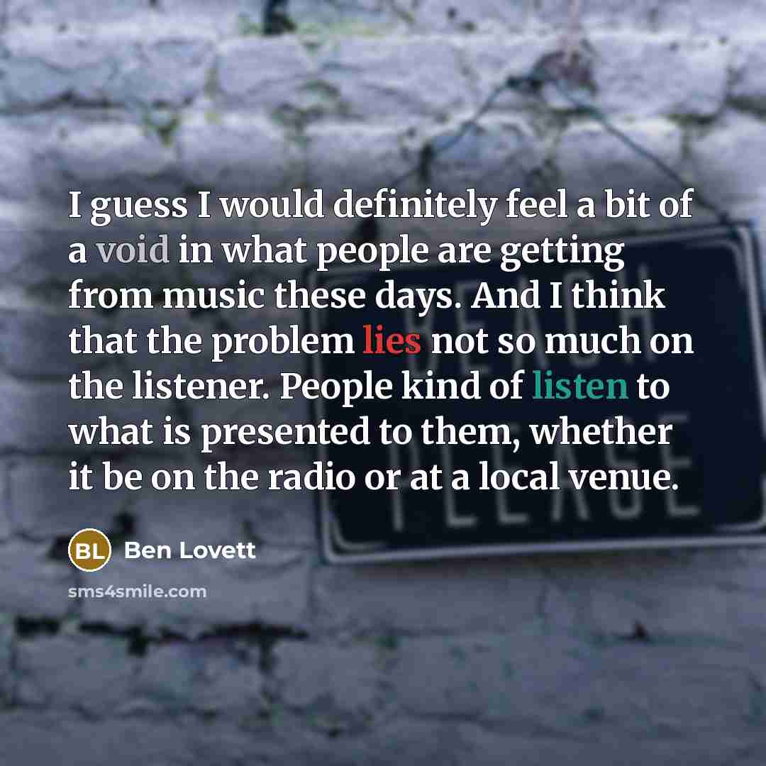“I guess I would definitely feel a bit of a…” quote by Ben Lovett