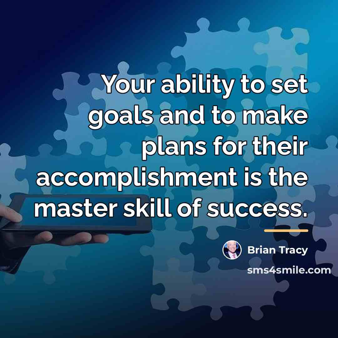“Your ability to set goals and to make plans for…” quote by Brian Tracy