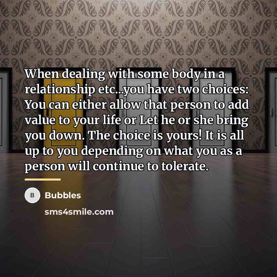 “When dealing with some body in a relationship etc...you have…” quote by Bubbles