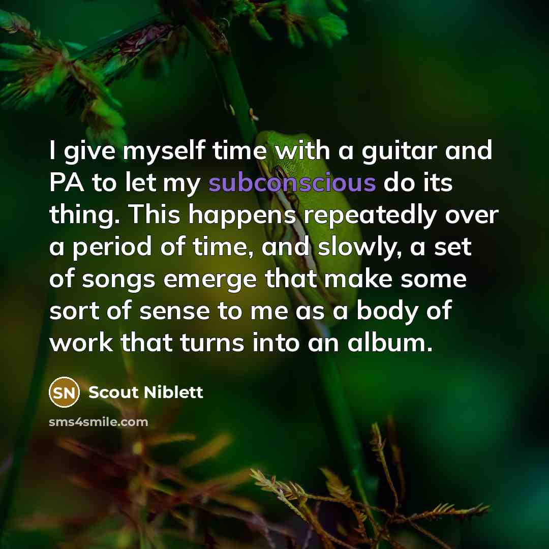 “I give myself time with a guitar and PA to…” quote by Scout Niblett