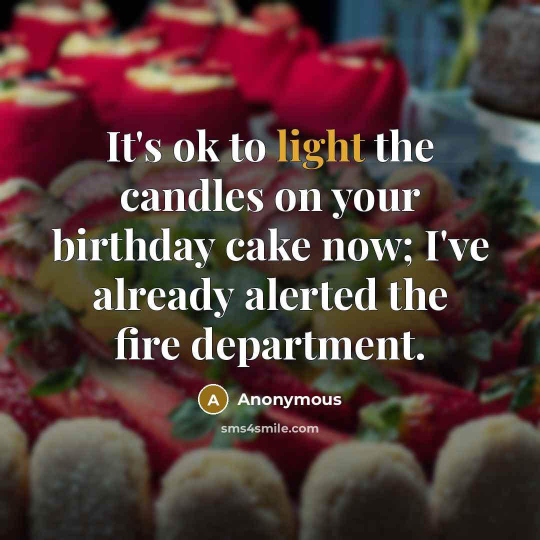 “It's ok to light the candles on your birthday cake…” quote by Anonymous