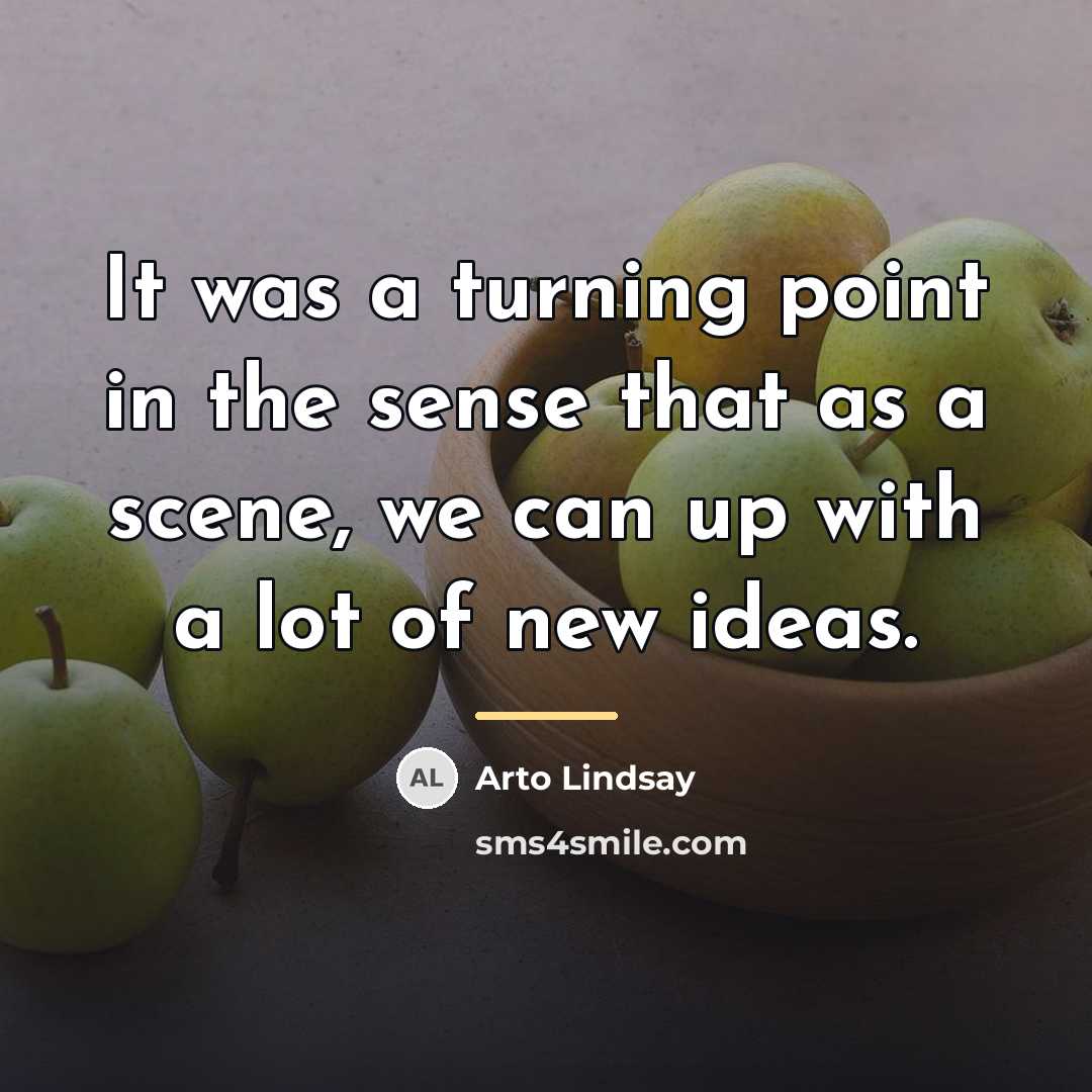 “It was a turning point in the sense that as…” quote by Arto Lindsay