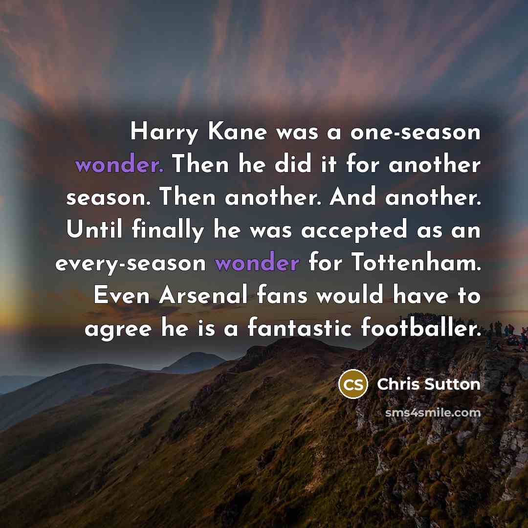 “Harry Kane was a one-season wonder. Then he did it…” quote by Chris Sutton