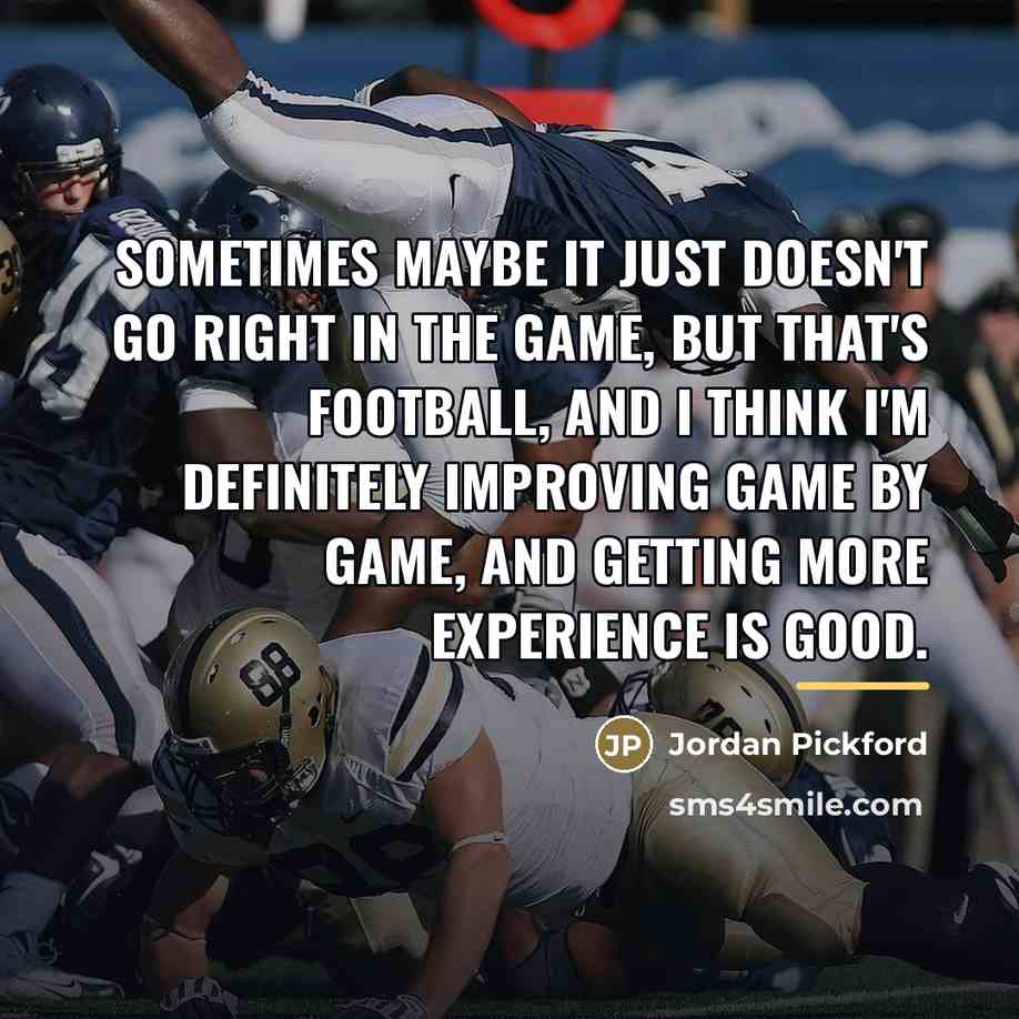 “Sometimes maybe it just doesn't go right in the game,…” quote by Jordan Pickford