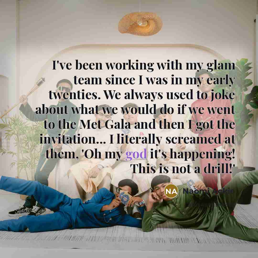 “I've been working with my glam team since I was…” quote by Naomi Ackie