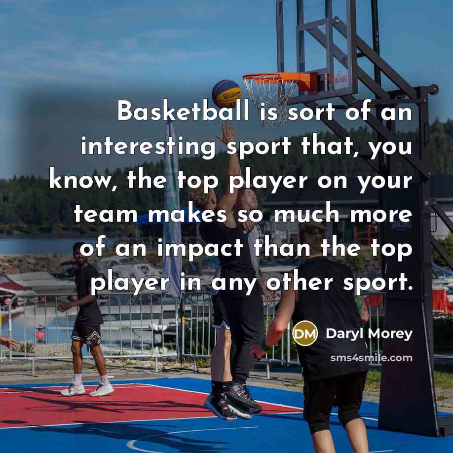 “Basketball is sort of an interesting sport that, you know,…” quote by Daryl Morey
