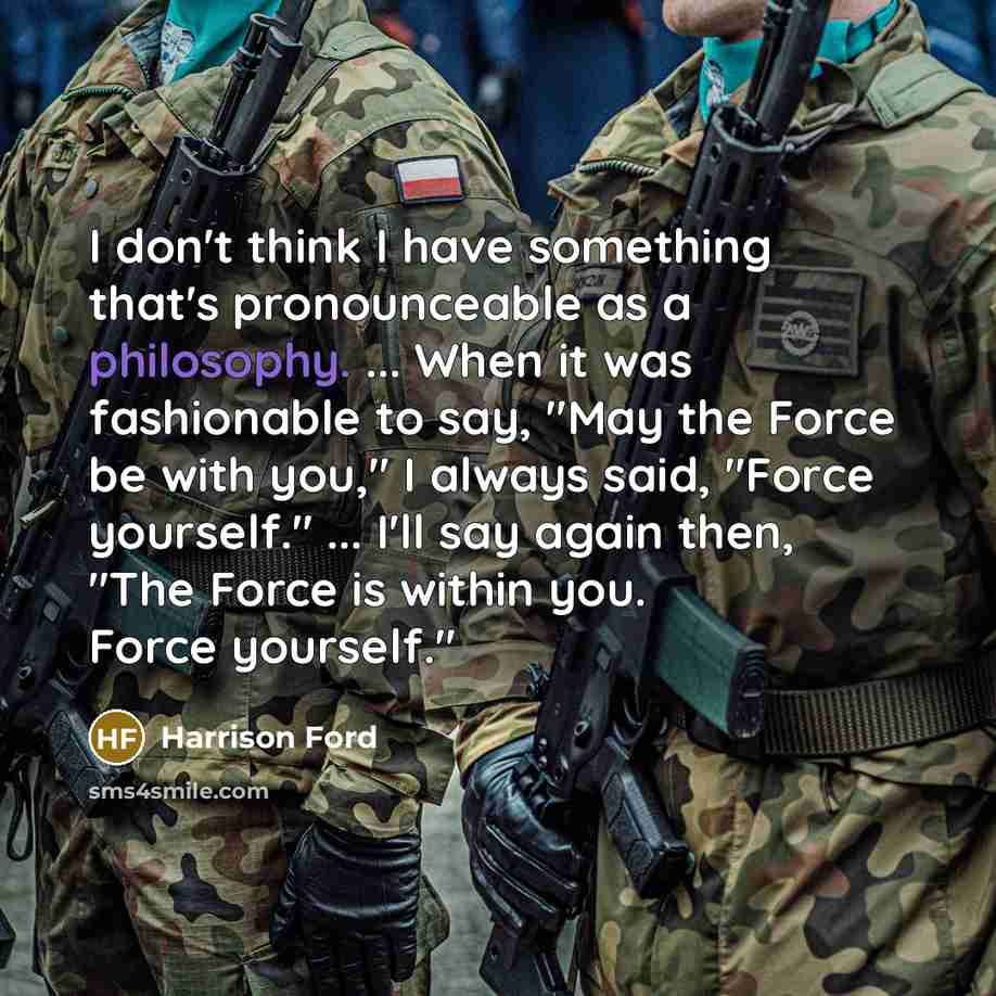 “I don't think I have something that's pronounceable as a…” quote by Harrison Ford