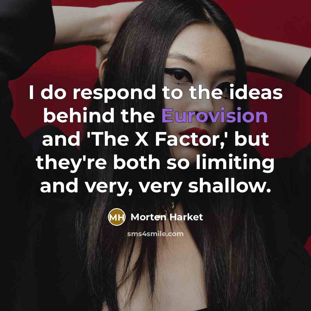 “I do respond to the ideas behind the Eurovision and…” quote by Morten Harket