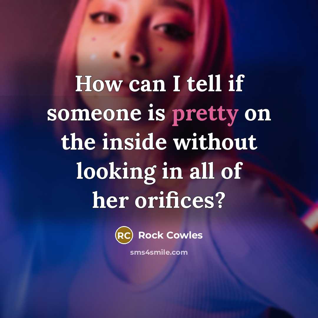“How can I tell if someone is pretty on the…” quote by Rock Cowles