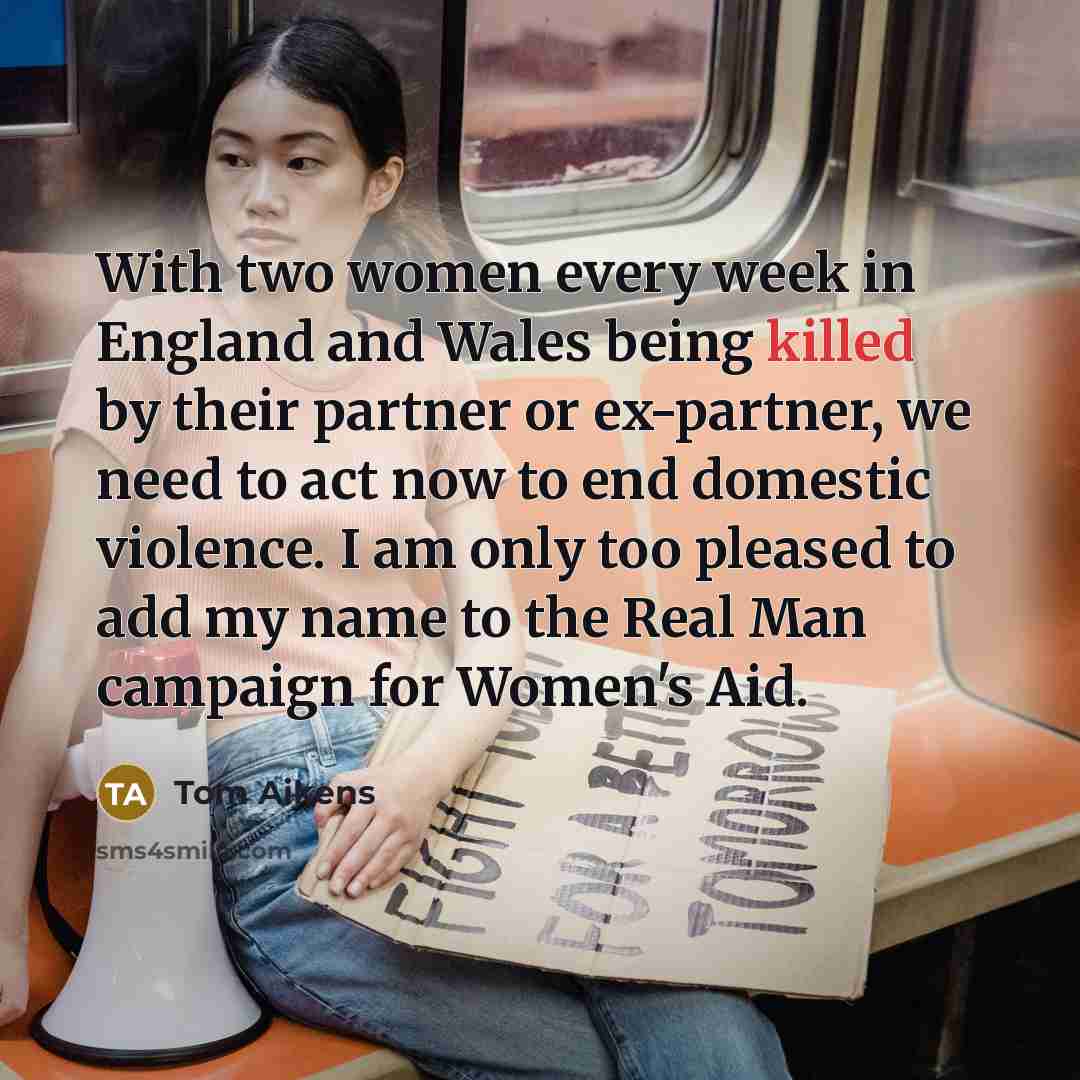 “With two women every week in England and Wales being…” quote by Tom Aikens